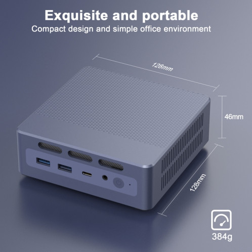 GXMO N9 Windows 11 Mini-ordinateur à processeur 4 cœurs Intel ADL-N N95, spécifications : 8 Go + 256 Go SG650169-011